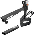 WORX Cordless Leaf Blower 3 in 1 Blowers for Lawn Care with Leaf Vacuum &amp Leaf Mulcher Electric Blower with Brushless Motor &amp 2 Speed Control Batteries &amp Charger Not Included WG583.9