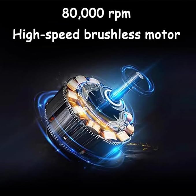 2025 Upgraded Storm Industries Jet Blower 130000 RPM 200 Mph with Double-Blow V2.0 Jet Blower Car Dryer for Patio Cleaning Lawn Care Blowing Leaves (for Milwaukee)