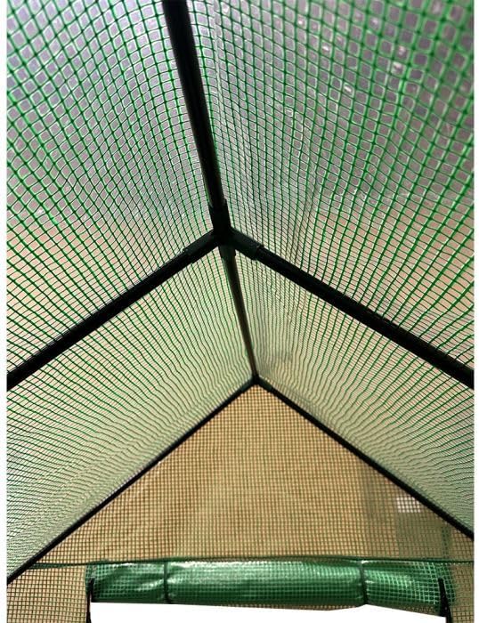 Garden Winds Custom Fit Replacement Cover Compatible with The Ohuhu Y21-80401-13 4.8' x 4.8' Portable Walk in Instant Pop Up Greenhouse Zipper Entry Door Mesh Side Windows - PE Fabric - Green