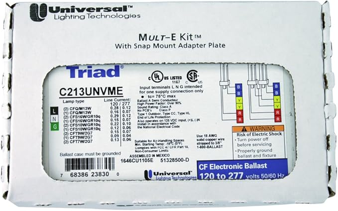 Universal C213UNVME Compact Fluorescent Ballast