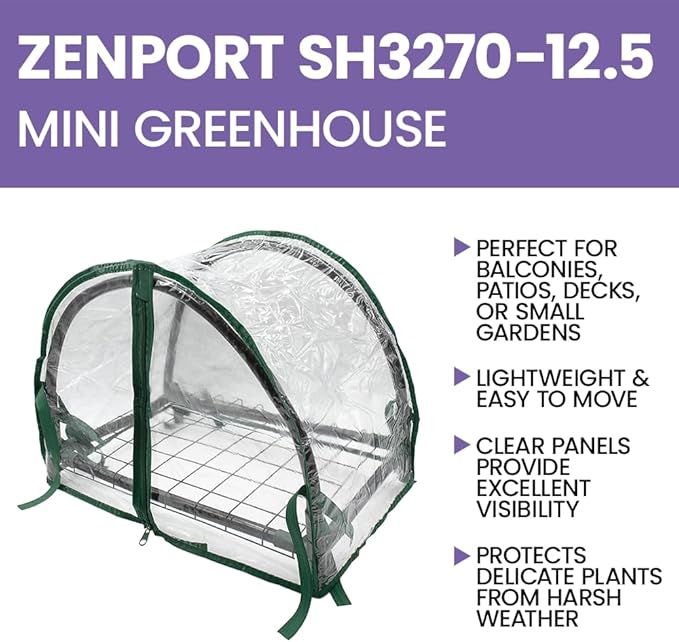 Zenport SH3270-12.5 Mini High Balcony Greenhouse - 10 Pack
