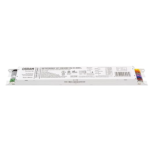 Osram 57438 Optotronic 55W 120/277V AC 50/60Hz Constant Current Dimmable LED Driver OT 55W/UNV/1A2 CS DIM L (2743WM)