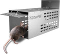 2 Pack Humane Rat Trap Live Mouse Trap Indoor Catch and Release Animal Cage Multi Large Bait Outdoor Reusable Chipmunk Mice Voles Rodent That Work (2)