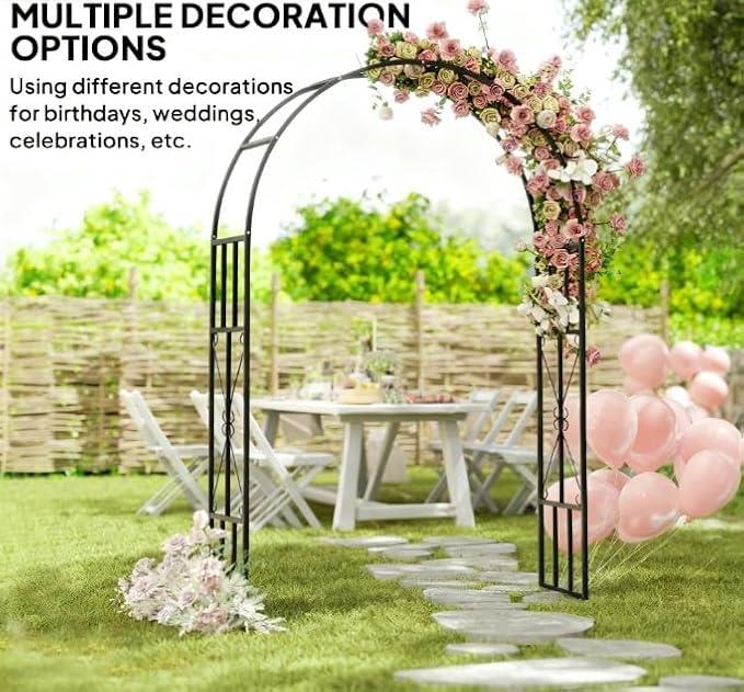 Garden TrellisSteel Garden Arch Trellisfor Climbing Plants Roses VinesFlower Arch Wedding Arch Stand