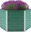 Galvanized Raised Garden Beds Outdoor Metal Planter Boxes for Planting Vegetables Flowers Herbs and Fruits 50.8x50.8x30.3 Green