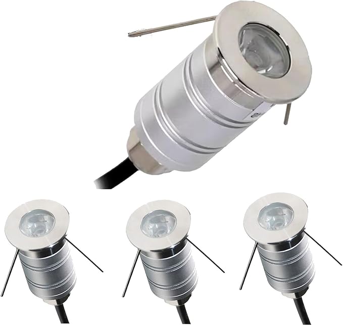 2/4PCS Spotlight Led Beam Light - Led Spot Lights Mini 15° Narrow Beam Angle Spotlight 12V-24V DC IP67 Waterproof Underground Outdoor Landscape Lighting for4pcs Warm Light 3000k-24V