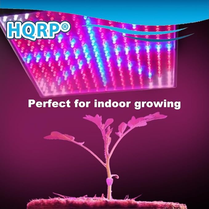 HQRP Blue/Red/Orange/White LED Grow Light Panel for Budding Flowering and Vegetative Glowth 14W 77 red + 47 Blue + 77 Orange + 24 White LED 12 inch + Hanging Kit