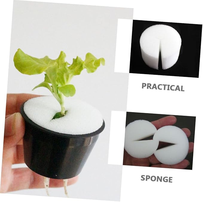 VICASKY 165pcs Hydroponic Planting Sponges Soilless Gardening Tools for Use for Germination and Vegetable Cultivation Efficient Clean Cultivation