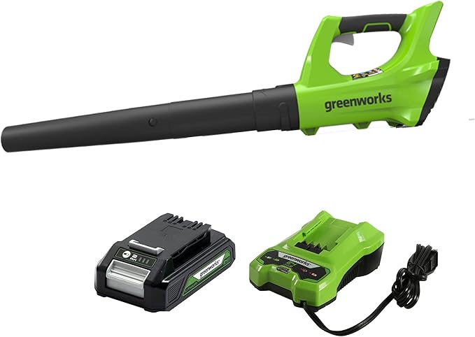Greenworks 24V Axial Blower (100 MPH / 330 CFM) 2.0Ah Battery and Charger