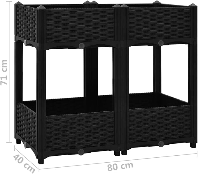 Raised Bed PlanterGarden BedGalvanized Raised Garden BedPlanter Raised bedsGalvanized Planter31.5x15.7x28 Polypropylene