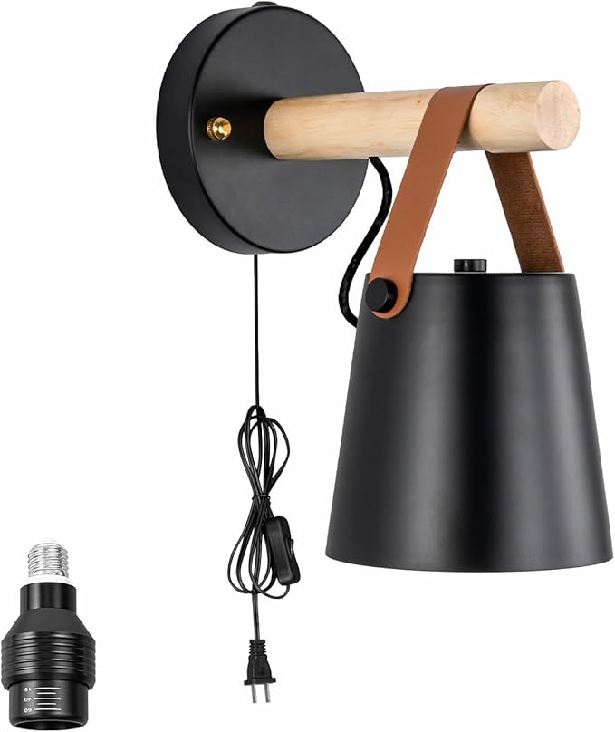 Hook Type Wall Mounted Plant Light for Indoor Growing Full Spectrum 4500K 10W Adjusted Angle &amp Light Beam Range 15°-60° Modern Black Wall Lamps for Plants Flowers