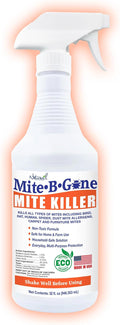 Mite Killer Spray by Mite-B-Gone - 32oz | Plant-Based Treatment for Human Dust Chicken Bird Carpet &amp Rat Mites in Homes Furniture &amp Bedding | Farm Family &amp Pet Safe