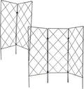Kichvoe 5pcs Outdoor Plant Climbing Trellis Garden Vine Support Frame Black 20x53cm Foldable Plant Stakes for Vegetable and Flower Climbing
