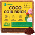 Envelor Organic Coco Coir Brick 10 Lbs. Coir Block Coconut Fiber Growing Medium Potting Soil Mix Coco Peat Media Coir Pith Indoor Outdoor Planters Vegetable Garden Beds