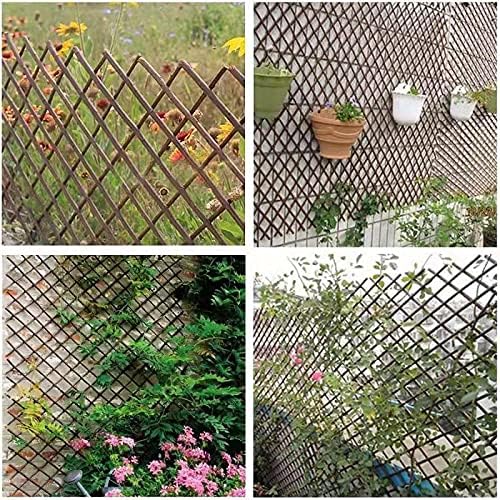 Nature Willow Trellis Expandable Plant Support Plant Climbing Lattices Trellis Willow Expandable Trellis Fence for Climbing Plants Support 36x92 InchDouble Panel (1)