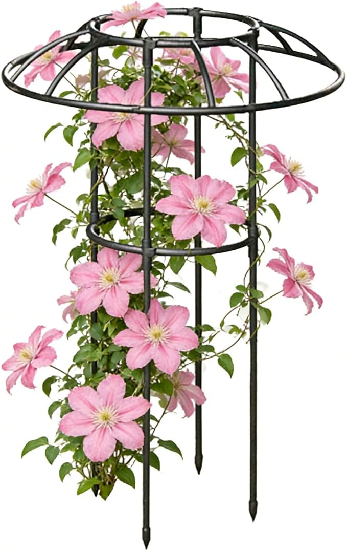 Garden Trellis for Climbing Plants | Stable Decorative Climbing Plants Support | Outdoor Flower Tower Frame - for Vine Rose Clematis Vegetable Dragon Fruit Cucumber Hydrangeas Jasmine