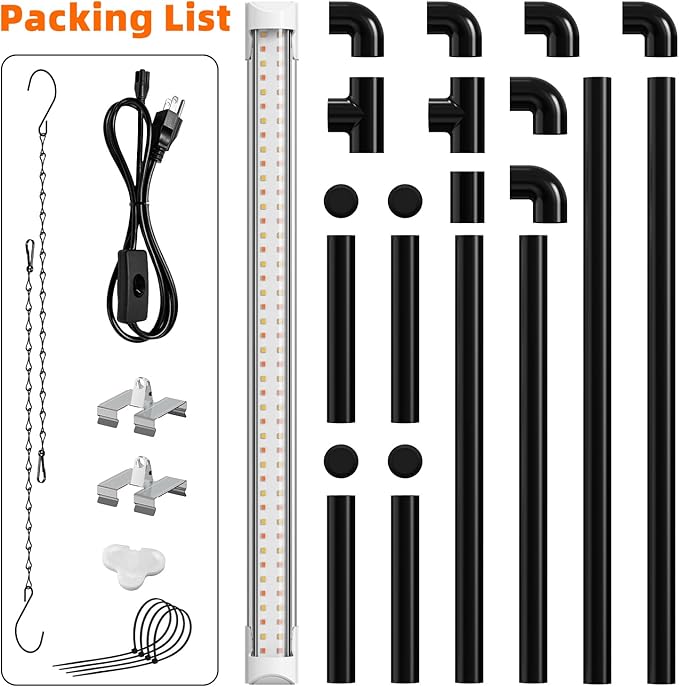 Bstrip Grow Light Stand 1.3ft 18W Grow Light for Indoor Growing Full Spectrum LED Plant Light for Seed Starting Height Adjustable 27.0 L x 13.0 W x 19.1 H