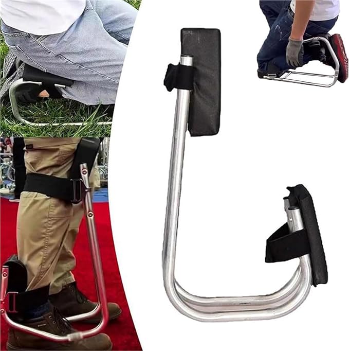 Knee Seat for Gardening Knee Seat Garden Kneeler Labor-Saving Tools for Farm Work Optimal Knee Protection Ankle Support Durable Thick Kneeling Pad &amp Galvanized Steel(Black)