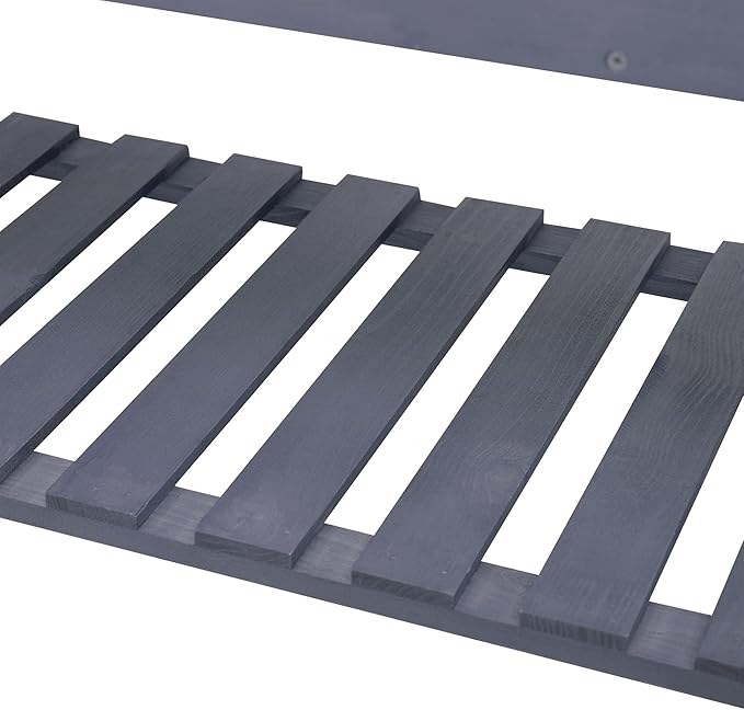 Outsunny 41 Raised Garden Bed with Trellis on Wheels Wooden Elevated Planter Box with Legs and Bed Liner for Flowers Herbs &amp Vegetables Gray