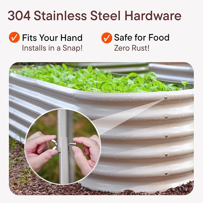 2-Pack L-Shaped Metal Raised Garden Bed 7x7x1.5 ft 18 Tall Galvanized Steel Corner Raised Garden Bed for Vegetables &amp Flowers Modular Outdoor Raised Planter Box - Brooklyn Grey