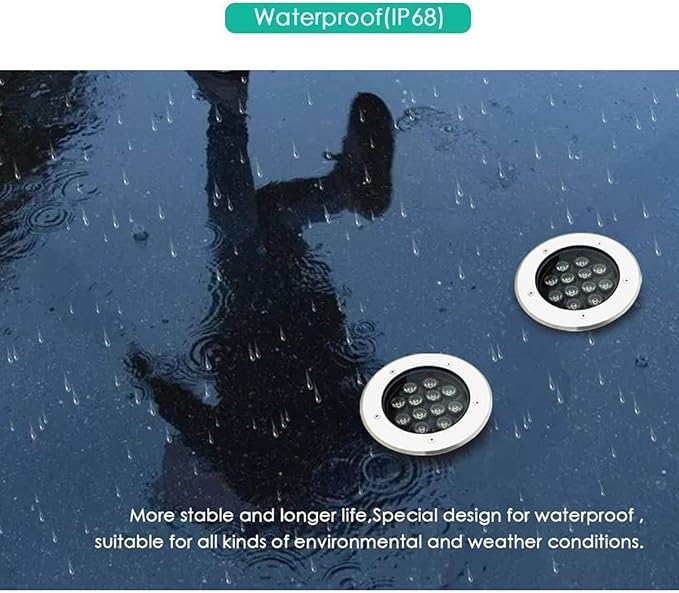 LED Outdoor Spotlight Floodlight - IP67 Waterproof Ground Landscape Lights for Garden and Yard