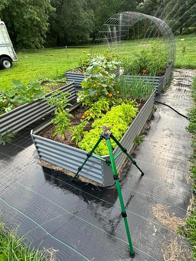 A ANLEOLIFE 8X4X1.5ft Galvanized Raised Garden Bed Kit Rectangular Large Metal Deep Root Planters for Outdoor Plants Vegetables Flowers Herb 359 Gallon Capacity- Quartz Grey