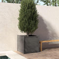 Wooden Garden Planter Box Durable Outdoor Herb Garden Planter Flower Box Plant Pot Outdoor Patio Planters and Flower Boxes Gray 27.6x27.6x27.6 Solid Wood Pine