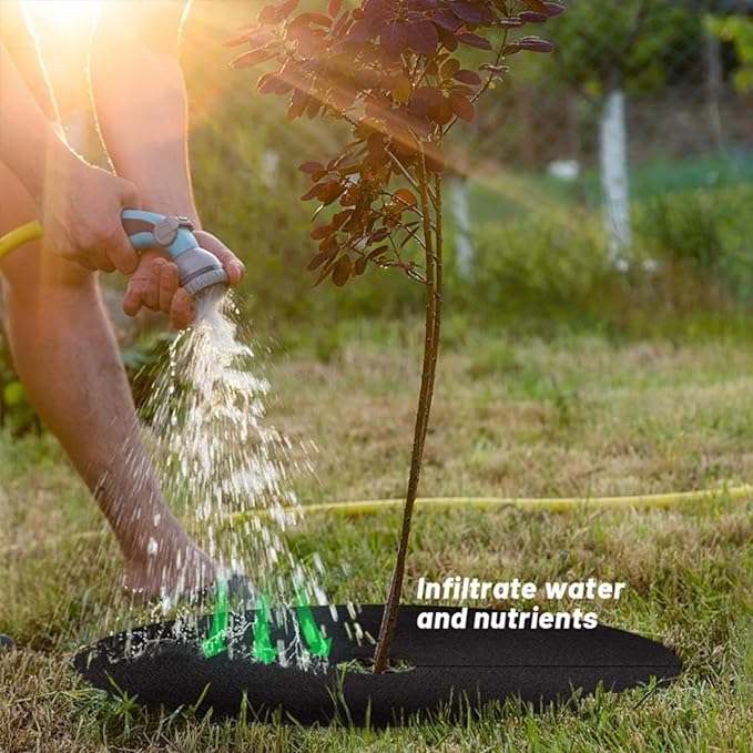 4 Pieces of Thick Non-Woven Fabric Plant Weed Proof Cloth Breathable and moisturizing Plant Root Suppression Grass Free Coverage Without Cutting