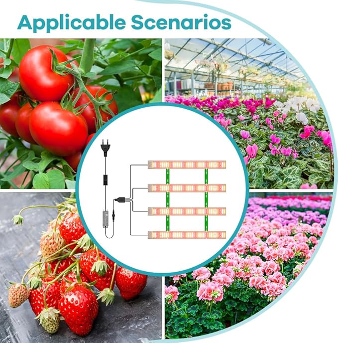 2Pack 200W Full Spectrum Plant Lights Sunlight 100-277V Indoor Hydroponic Seedling Planting Lamp UV/IR Succulent Cultivate Lamps Potted Fruit Flower Vegetable Cactus Moss Fill Lighting 110V US Plug