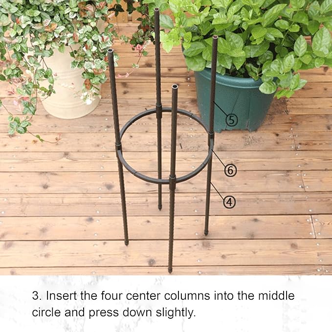 Garden Trellis for Climbing Plants Black Garden Trellises Potted Plant Climbing for Climbing Vines and Flowers Stands Indoor Outdoor(150CM)