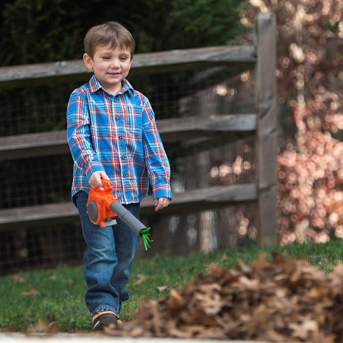 Husqvarna 125B Kids Toy Battery Operated Leaf Blower &amp Chainsaw Pretend Play Set