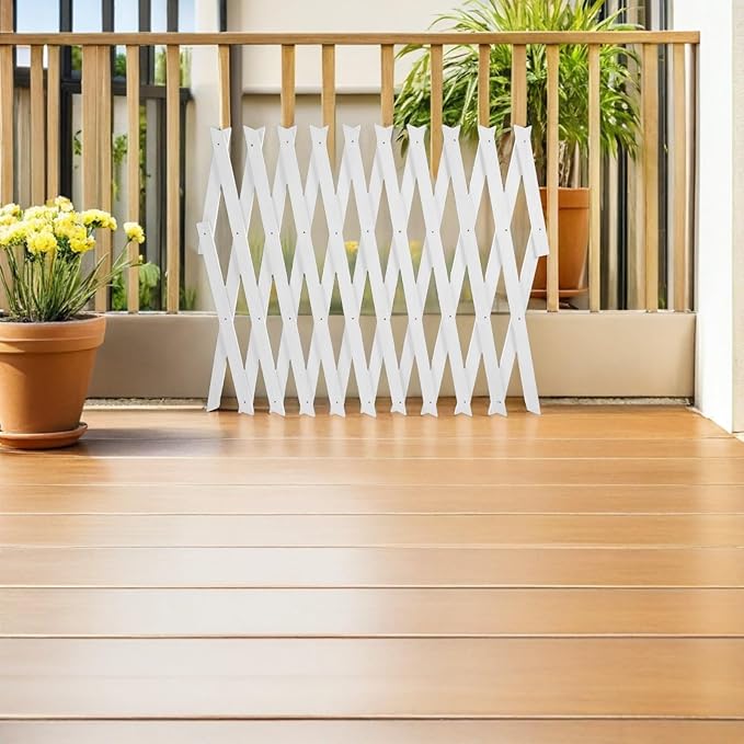 Gatuida Wood Trellis for Climbing Plants Indoor and Outdoor White Wooden Lattice Panel Wall Trellis for Garden Fence 44cm Plant Support Structure for Vines