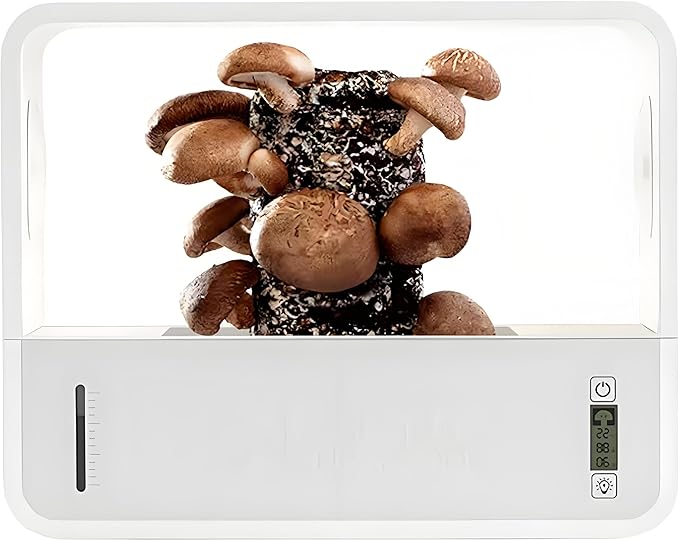 Smart Mushroom Monotub Grow Kitwith Grow Light Automatic Humidification &amp Exhaust Indoor Mushroom Growing Box Temperature Display Fresh Air System