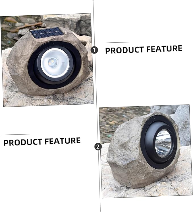 1Pc Solar Decorative Lamp Warm Light Garden Lawn Spotlight Imitated for Outdoor Decor Durable Material for