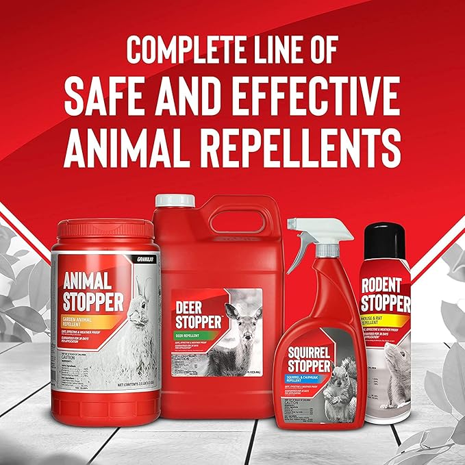 Animal Stopper Dog &amp Cat Granular Animal Repellent All Natural Effective All Year Round Safe for People and Pets No Harsh Chemicals Garden Animal Dog &amp Cat Repellent - 25 LB Bulk