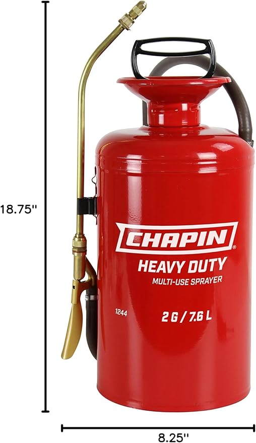 Chapin Sprayer 2 Gallon Tri-Poxy Open Head Sprayer for Professionals and Contractors Applications Chemical-Resistant Seals with All Brass Components