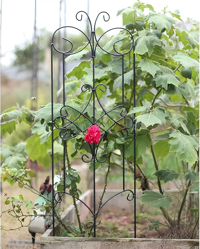 39X12″ Metal Plant Trellis Outdoor Decorative Garden Trellis Plant Support Stakes Decorative Privacy Screen for Garden Balcony Backyard