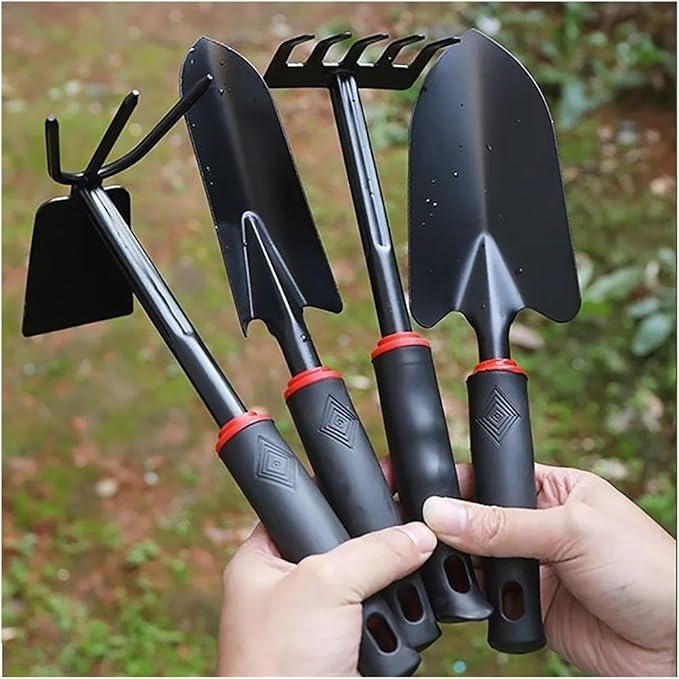 5-Piece Garden Tool Set: Shovel Pruner Hoe Rake