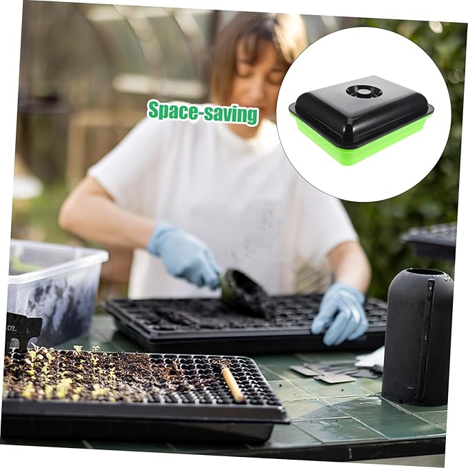 VICASKY Mason Jar Sprouting Kit Easy to Use Sprouter Tray with Sprouter for Soil Hydroponic Growing Compact Sprout Growing System for Spaces Cover