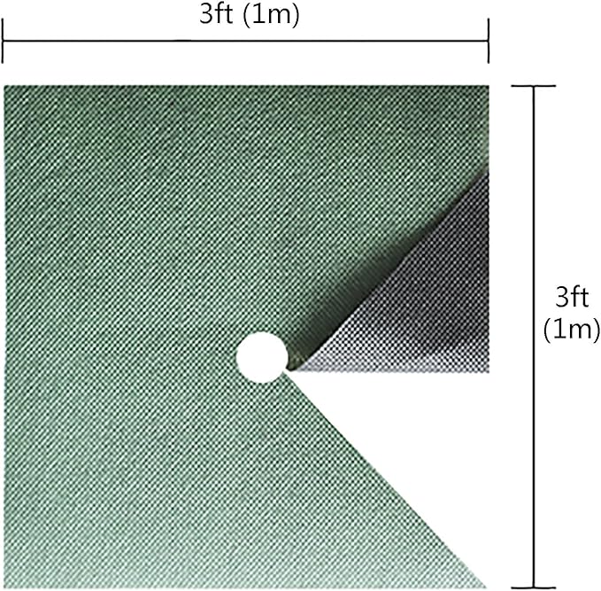 Weed Control Membrane Resistant Weed Barrier Fabric Great Permeability Porous Weed Membrane Weed Control Fabric for Artificial Grass Patios Paths Flower Beds(1 * 1m-50pcs)