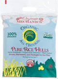 Organic Mechanics Pure Rice Hulls 8 qt (Pack of 2) - Sustainable Alternative to Perlite - Enhances Drainage Porosity and Air Space - Eco-Friendly