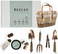 Copper Gardening Tools Gift Set Over 1700 Non GMO Vegetable Seeds Heavy Duty Steel Tools for Planting Garden Tool Kit for Women with Handbag and Coco Coir Soil Pellets Birthday Gardening Gift Box