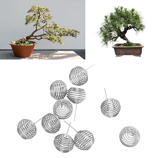 100pcs Fertilizer Baskets Stainless Steel Fertilizer Mesh Basket Bonsai Fertilizer Box Small Size Fertilizer Orchid Basket Fertilizer Mesh Basket for Home Garden Yard Farm