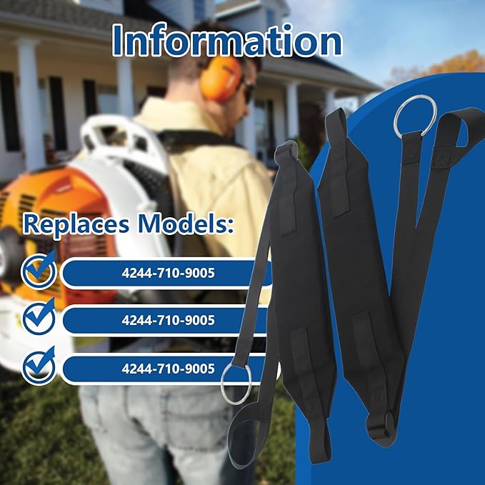 2-Pack Blower Shoulder Straps Left &amp Right – Replacement for STIHL BR350 BR430 BR450 SR430 SR450 Backpack Leaf Blowers – Replaces 4244-710-9005