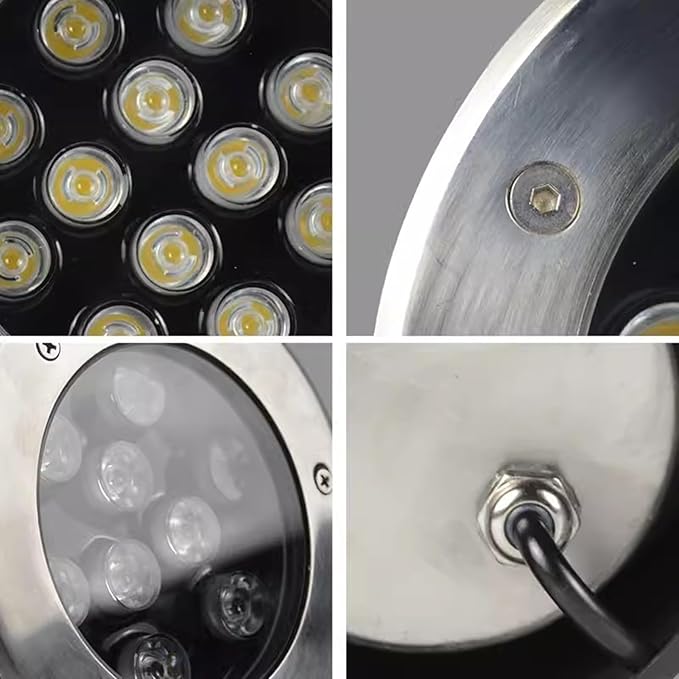 RGB LED Landscape Lights with Remote Control - IP67 Waterproof Adjustable Floor Spotlights
