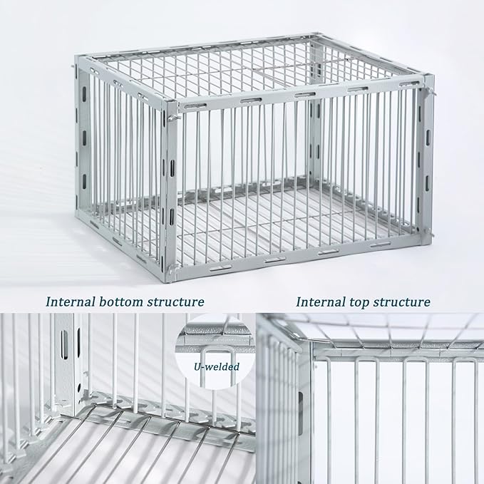 Pigeon Trap with Escape-Proof DesignBirds Trap with One-Way EntryChicken and Bird Traps Cage for PigeonPortable &amp Easy AssemblyUnharmful Made of High-Strength Iron with Anti-Rust Paint