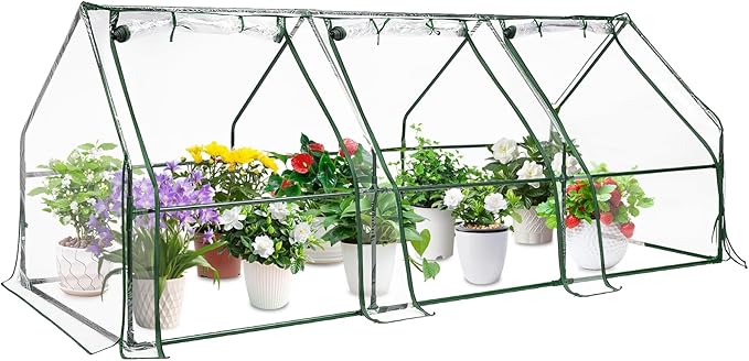 Mini Greenhouse for OutdoorPortable Greenhouse Outdoor Garden w/ Roll-up Zipper DoorWaterproof &amp UV Protected Green House for Outside Garden Patio Backyard96x36x36
