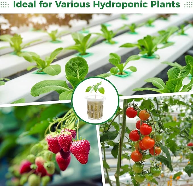 72 Cubes &amp Net Pots Set for Hydroponics Stonewool Starter Kit Quick Seed Germination Water Retention for Seedling Growth