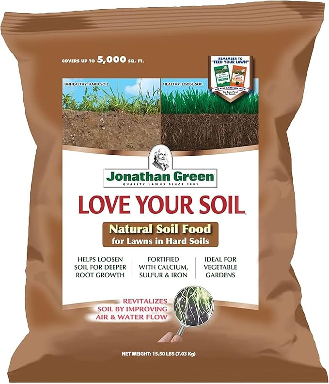Jonathan Green (12190) Love Your Soil Soil Food for Lawns in Hard Soils - Soil Amendment for Grass &amp Vegetable Gardens (5000 Sq. Ft.)