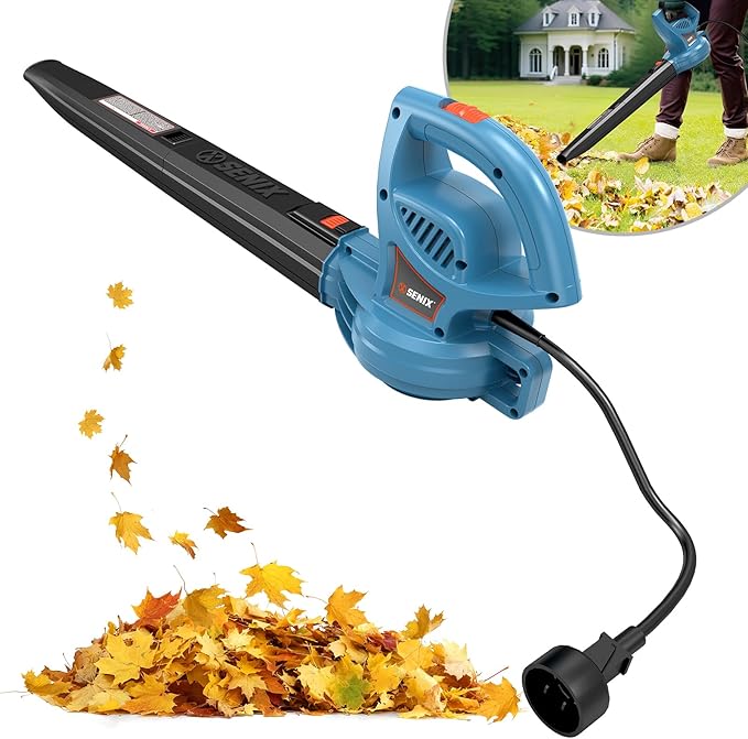 SENIX 6 AMP Handheld Electric Leaf Blower Up to 260 CFM and 155 MPH Lightweight 120V (BLE06-L)